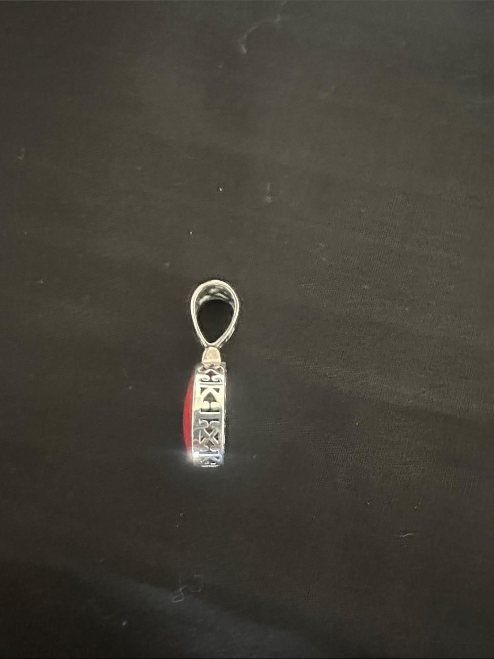 Silpada Reversible 925 Silver Red Carnelian Pendant - Picture 3 of 4